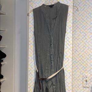 💓 Theory Green Button Down Midi Dress ✨